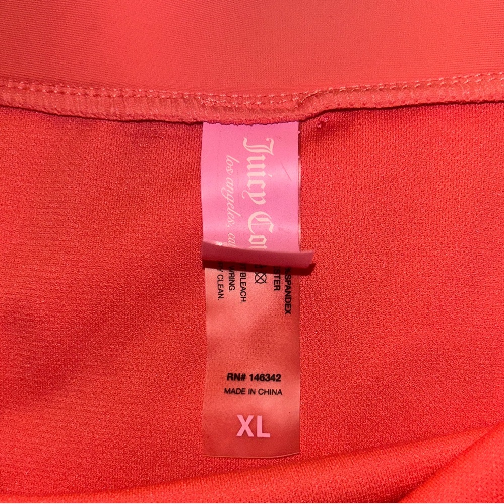 Juicy Couture Living Coral Bandeau Bikini Top & Cutout High- Waist Bottoms - Picture 7 of 8